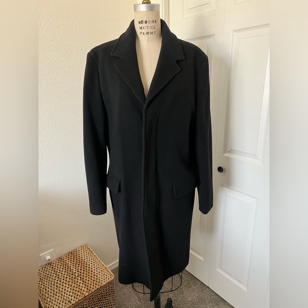 Banana Republic Black Coat Medium wool/cashmere like new